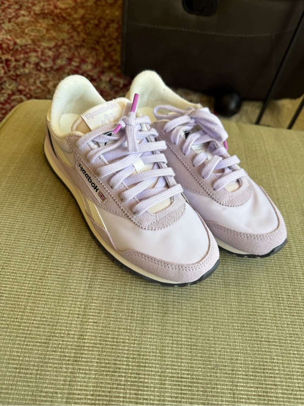 Reebok Women's Sneakers in Pale Lavender and White
